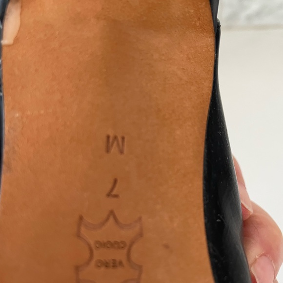 Isaac Misrahi Black leather heels, size 7 - Picture 2 of 7